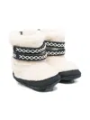 Donsje Shearling Patterned-strap Boots In White