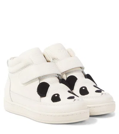 Donsje Kids' Sneakers Mika Panda Aus Leder In White