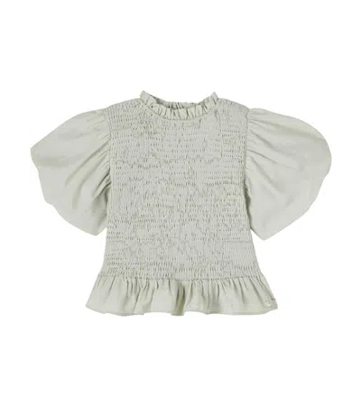 Donsje Kids' Sorien Ruffled Shirred Top In Animal Print