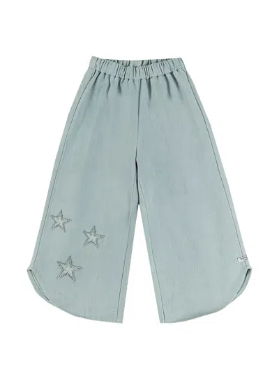 Donsje Kids' 스타 프린트 데님 팬츠 In Blue