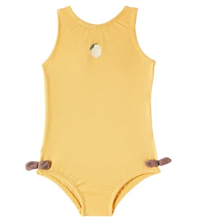 Donsje Kids' Stien Swimsuit In Yellow