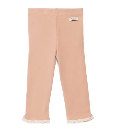 Donsje Kids' Stretch-cotton Affy Leggings In White