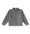 Donsje Temelo Striped Overshirt In Grey
