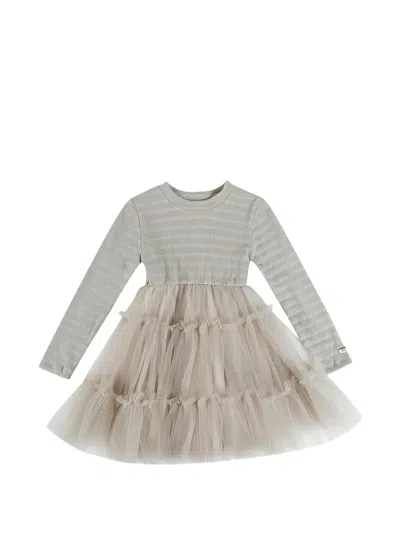 Donsje Kids' 텍스처 티어드 드레스 In Multi