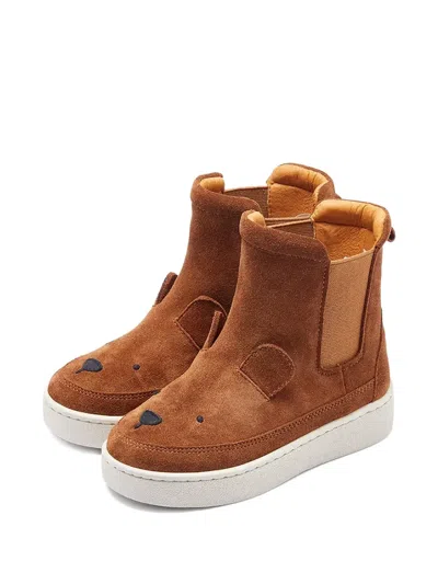 Donsje Kids' Thamo Suede Ankle Boots In Brown