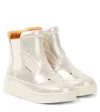 Donsje Theera Metallic Leather Boots In Silver