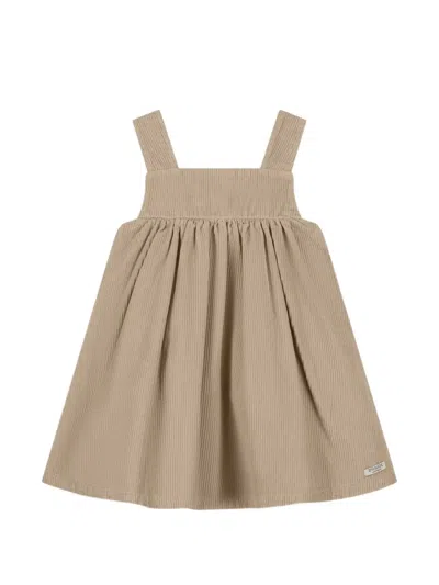 Donsje Kids' Thewa Corduroy Dress In Neutrals