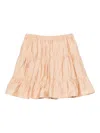 Donsje Tiered Ruffle Skirt In Pink