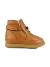 Donsje Touch-strap Leather Boots In Brown