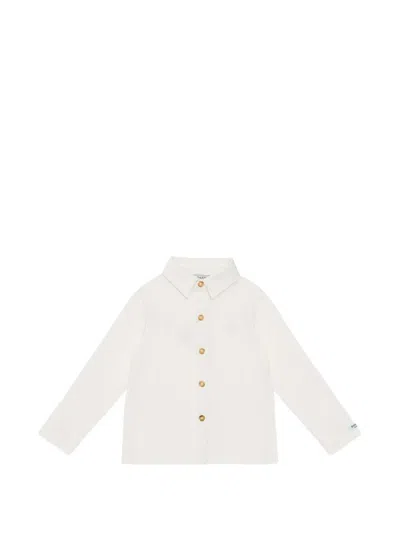 Donsje Kids' Touten Button-up Long-sleeve Shirt In Neutrals