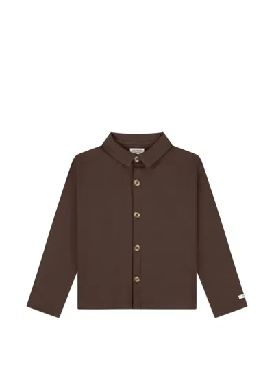 Donsje Kids' Touten Long-sleeved Shirt In Brown