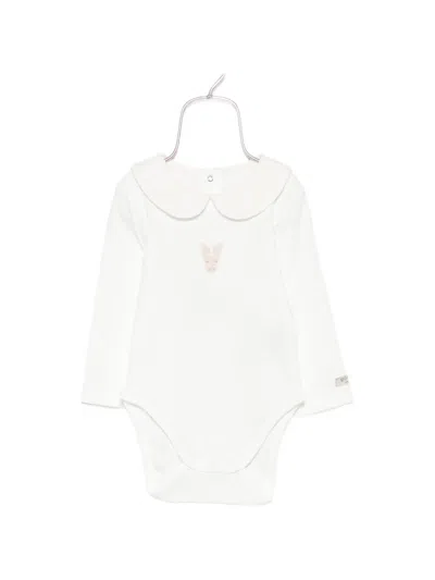 Donsje Babies' Unicorn-embroidered Bodysuit In White