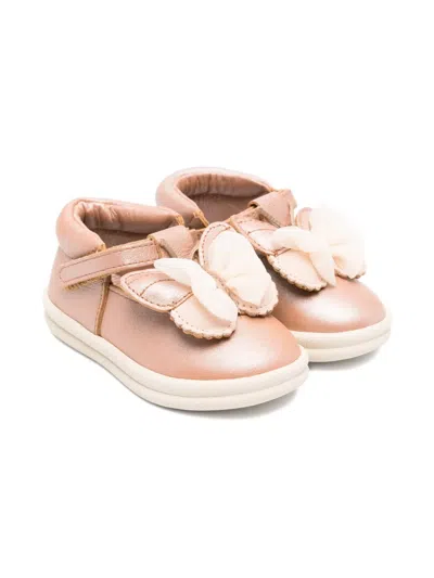 Donsje Kids' Vlindi Butterfly-embellished Sneakers In Pink