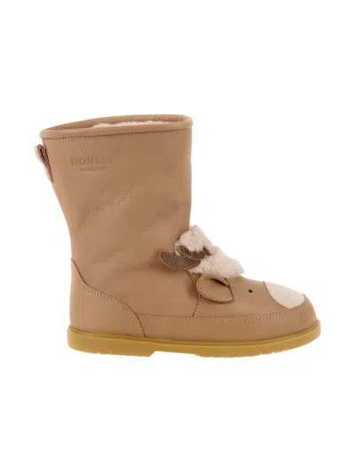 Donsje Tan Kids' Wadudu Leather Boots Eur 26 / 8.5 Uk