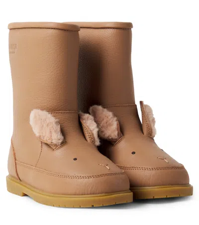 Donsje Wadudu Leather Boots In Brown