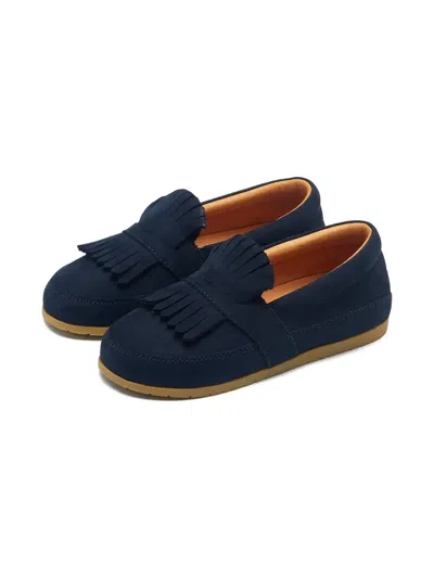 Donsje Kids' Yaell Suede Loafers In Blue