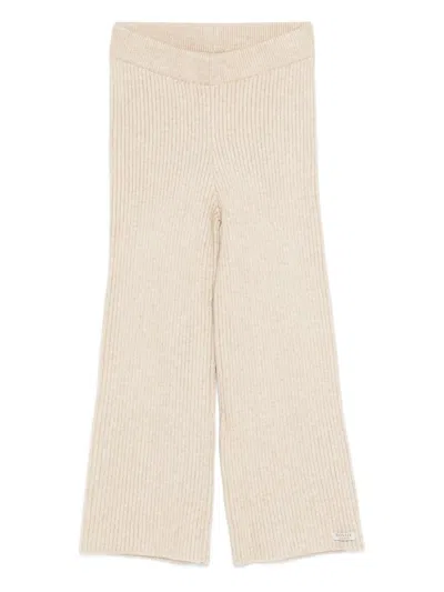 Donsje Kids' Yven Ribbed Trousers In Brown