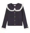 Donsje Zoila Cotton Cardigan In Blue