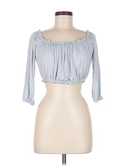 Pre-owned Don't Ask Why 3/4 Sleeve Blouse In Blue