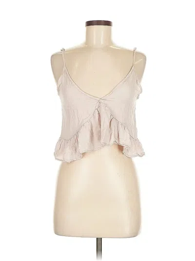 Pre-owned Don't Ask Why Tank Top Tan Halter Neckline Tops In Brown