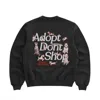 Dont Eat The Homies Adopt Dont Shop Crewneck - Black In Black