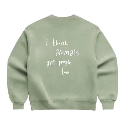Dont Eat The Homies Green I Think Animals Are People Too Crewneck