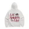Dont Eat The Homies Grey Let Spiders Live Hoodie In Grey