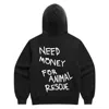 Dont Eat The Homies Women's Black Need Money For Animal Rescue Hoodie In Black