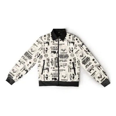 Dont Eat The Homies Women's Black / White Deth Animal Print Bomber Jacket In Black/white