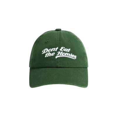 Dont Eat The Homies Women's Deth Baseball Hat - Forest Green In Gold