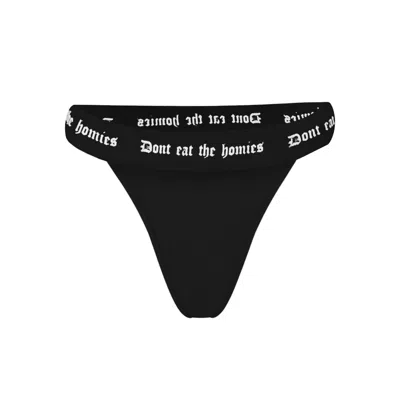 Dont Eat The Homies Women's  Classic Bikini Bottom - Black