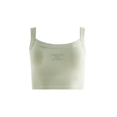 Dont Eat The Homies Women's Green Cami Crop Tank - Sage