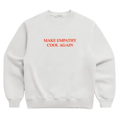 Dont Eat The Homies Women's Grey Make Empathy Cool Again Crewneck - Lunar Rock In Gray