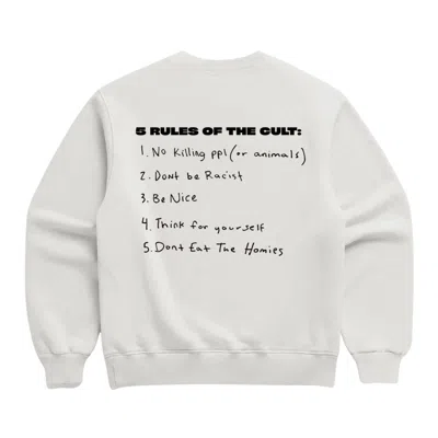 Dont Eat The Homies Women's Grey Rules Of The Cult Crew In White