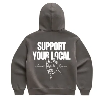 Dont Eat The Homies Women's Grey Support Your Local Animal Rescue Hoodie In Gray