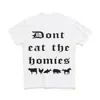 Dont Eat The Homies Men's Og Deth Tee - White In White