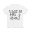 Dont Eat The Homies Women's Please Be Kind To Animals Tee - White In White