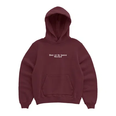 Dont Eat The Homies Women's Red Flower Hoodie - Rose Taupe In Burgundy