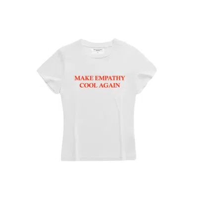 Dont Eat The Homies Women's White Make Empathy Cool Again Baby Tee