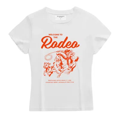 Dont Eat The Homies Women's White Rodeo Baby Tee