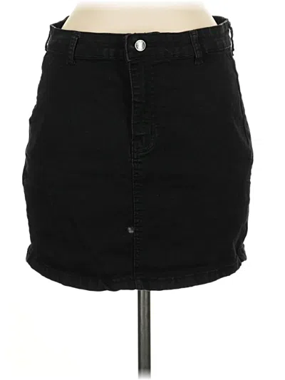 Pre-owned Don't Think Twice Denim Skirt In Black