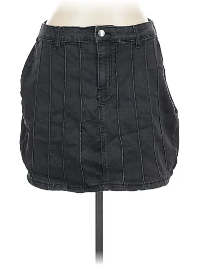 Pre-owned Don't Think Twice Denim Skirt In Gray
