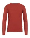 Dooa Man Sweater Rust Size Xxl Viscose, Nylon In Red