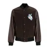 Doomsday Ghost Varsity Jacket Men's College Jacket Brown In Brown
