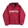 Doomsday Hammerhead Men's Pullover Jacket In Burgundy/white
