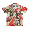 Doomsday Men's Short Sleeve Shirt Dungeon Shirt Red All Over Print In Red All Over Print