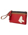 Dooney & Bourke Boston Red Sox Infield Double-zip Wristlet In Transparent