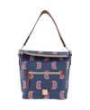 Dooney & Bourke Boston Red Sox Sporty Monogram Large Purse In Navy