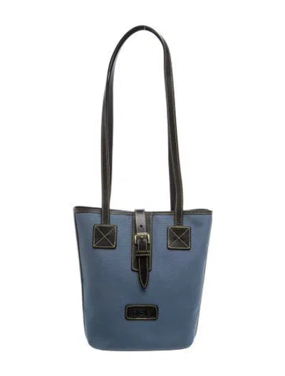 Pre-owned Dooney & Bourke Canvas Bucket Bag In Blue