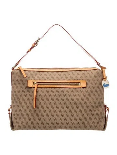 Pre-owned Dooney & Bourke Canvas Top Handle Bag In Neutral